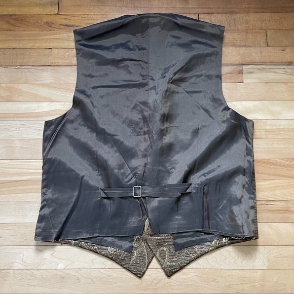 NWOT Versace Classic V2 Lurex Brocade Bow Pattern Waistcoat- Size 52 - Picture 4 of 10